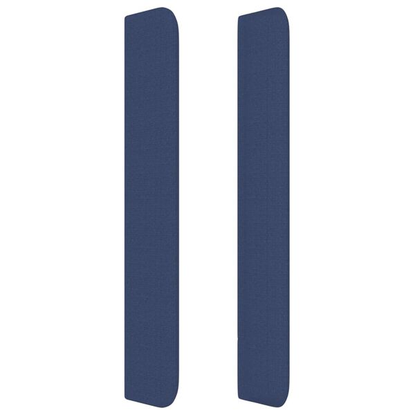 vidaXL Vzglavje z u&scaron;esi modro 93x16x118/128 cm blago