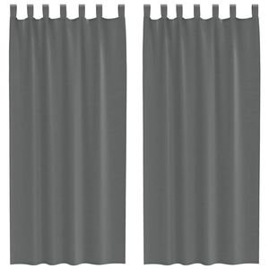 vidaXL Voile zavese z zanke 2 kosa temno siva 140x225 cm