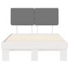 vidaXL Posteljni okvir z oblazinjenim vzglavjem Svetlo siva