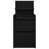 vidaXL Nočna omarica z 2 predaloma črna 38x34x80 cm