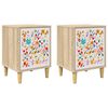 vidaXL Nočna omarica MAINZ 2 kos Sonoma hrast 36 x 33 x 50 cm