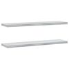 vidaXL Stenske police 2 kosa 100x23,5 cm srebrna nerjaveče jeklo