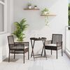 vidaXL Vrtnik Bistro Set 3 pcs Rjava Poly ratan