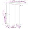 vidaXL Stranska miza Sonoma hrast 35 x 40 x 55 cm Konstruiran les