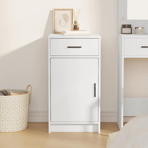 vidaXL Strani &scaron;al s predalom Bela 40 x 40,5 x 75 cm Konstruiran les