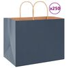 vidaXL Papirnate vrečke 250 kosov z ročaji modra 32x22x24 cm