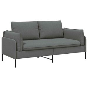 vidaXL Kavč za 2 osebi Temno siva 188 x 81 x 89 cm Blago
