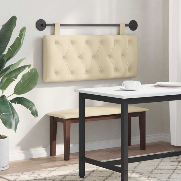vidaXL Visoki naslon za glavo krema 110 x 55 x 7 cm blago