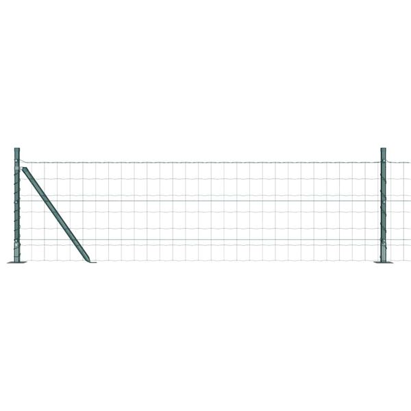 vidaXL Ograja s stebrom Zelena 0,4 x 50 m Jeklo in PVC