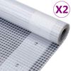 vidaXL Leno ponjava 2 kosa 260 g/m&sup2; 4x4 m bela