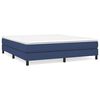 vidaXL Posteljni okvir z vzmetmi moder 160x200 cm blago