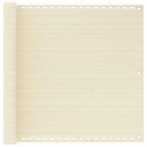 vidaXL Balkonsko platno krem 90x600 cm HDPE
