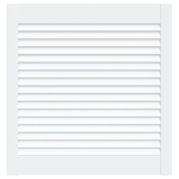 vidaXL Vrata za omarico z letvicami bela 61,5x59,4 cm trdna borovina