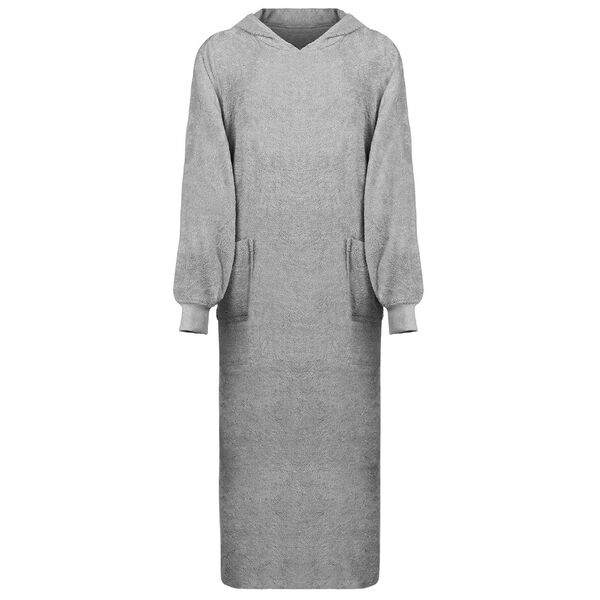 vidaXL Odeja s kapuco KINN Siva XXL Bombaž