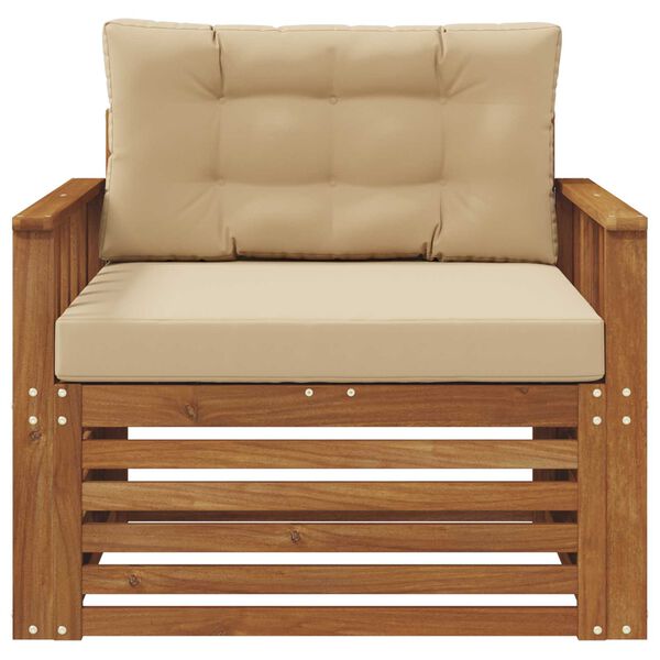 vidaXL Zunanja garnitura za sedenje Masivno akacijevo les in poliester