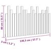 vidaXL Stensko posteljno vzglavje 146,5x3x80 cm trdna borovina