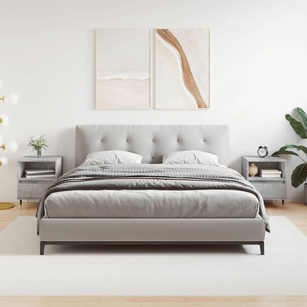 vidaXL Nočna omarica 2 kosa betonsko siva 40x35x50 cm inženirski les