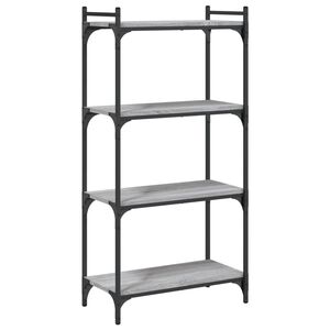vidaXL Knjižna omara 4-nadstropna siva sonoma 60x30x120 cm inž. les