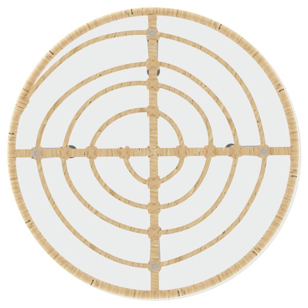 vidaXL Jedilna miza Ø55 cm  kaljeno steklo in jeklo