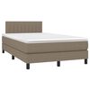 vidaXL Box spring postelja z vzmetnico taupe 120x190 cm blago