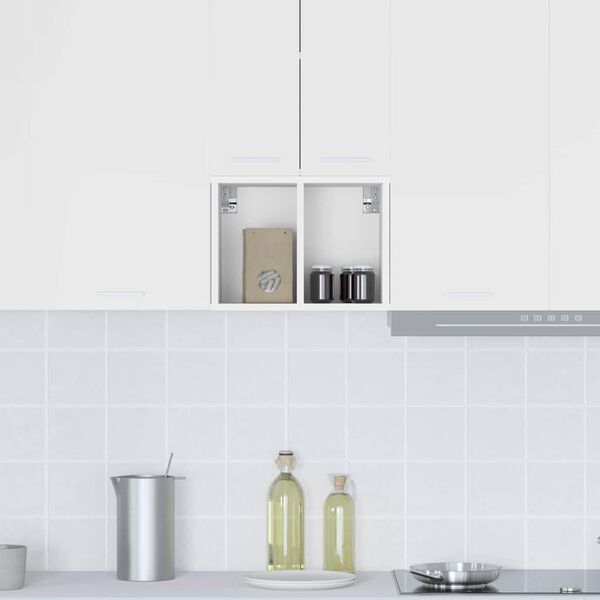 vidaXL Viseča omarica Bela 30 x 29,5 x 40 cm Konstruiran les