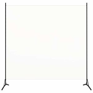 vidaXL Paravan bel 175x180 cm tkanina