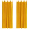 vidaXL Zatemnitvene zavese 2 pcs Gorčična rumena 140 x 260 cm Žamet