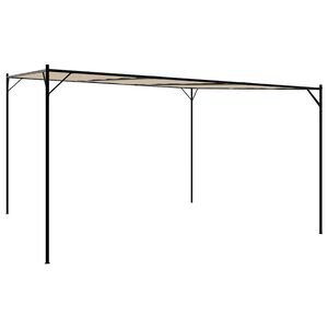 vidaXL Paviljon bež 4x4 m 180 g/m&sup2; blago in jeklo