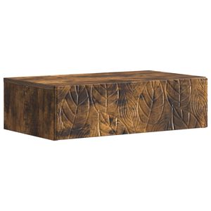 vidaXL Stenska stranska miza Dimljen hrast 59 x 34,5 x 17 cm