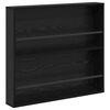 vidaXL Regal za revije Črna Orehovina 80 x 12 x 70 cm Inženirski les