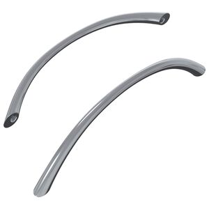 vidaXL Ročaj 2 kos srebrna 107 x 3.6 x 23 mm Nerjaveče jeklo