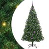 vidaXL Umestno božično drevo Zelena 210 cm PVC, jeklo in plastika