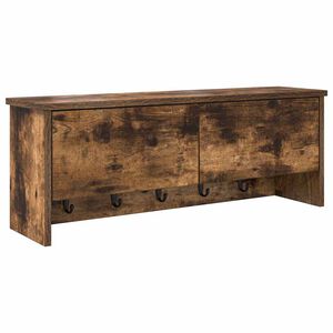 vidaXL Nadwyčajna obe&scaron;alnik za pla&scaron;če Dimljeni oreh 80 x 20 x 30 cm