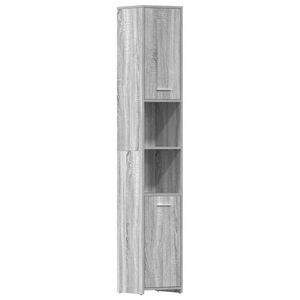 vidaXL Kopalni&scaron;ka omarica siva sonoma 30x30x183,5 cm inženirski les