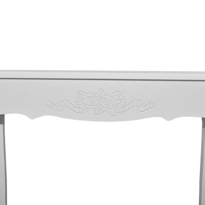 vidaXL Toaletna konzolna mizica bele barve
