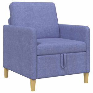 vidaXL Sofa s shrambo Jeans modra 72 x 78 x 87 cm Poliester