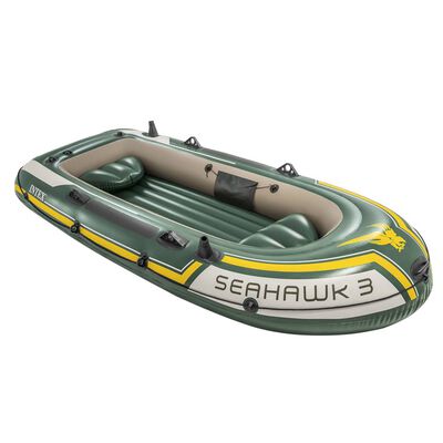Intex Napihljiv čoln Seahawk 3 komplet z motorjem in nosilcem