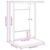 vidaXL Stranska miza Umetni hrast 40 x 38 x 62,5 cm Konstruiran les