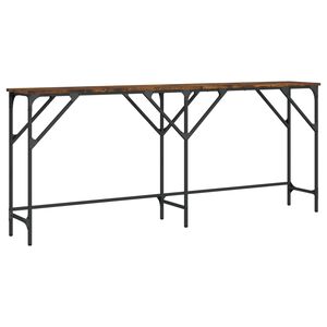 vidaXL Konzolna mizica dimljen hrast 180x29x75 cm inženirski les