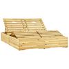 vidaXL Dvojni ležalnik z blazinami impregnirana borovina