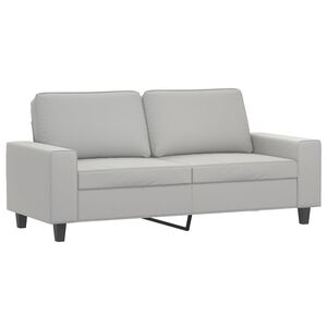 vidaXL Dvosed svetlo siv 140 cm tkanina iz mikrovlaken
