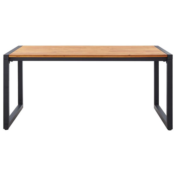 vidaXL Vrtna jedilna garnitura 5-delna črna