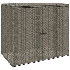 vidaXL &Scaron;katla za smeti 2 kos Siva 130 x 80 x 115 cm Polietilen