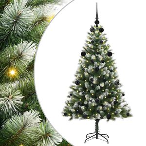 vidaXL Umjetno božično drevo s snežno oblogo 150 LED Toplo bela