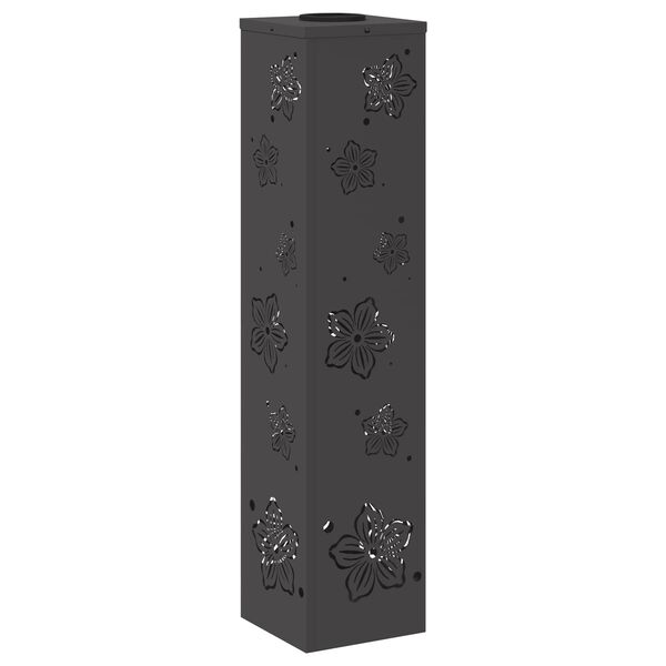 vidaXL Solarno LED svetilo za pot 2 pcs Črna Medenina