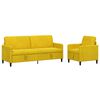 vidaXL Sofa set z shrambo 2 kos Rumena Poliester