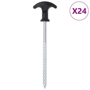 vidaXL Klini za &scaron;otor 24 kosov 17 cm &Oslash;7 mm pocinkano jeklo