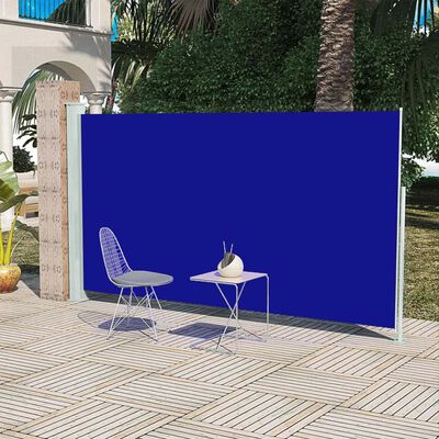 vidaXL Zložljiva stranska tenda za teraso 160x300 cm modra