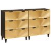 vidaXL Komplet stranske omare 2 kos 120 x 33 x 75 cm Masiven les manga
