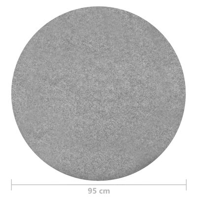 vidaXL Umetna trava s čepi premer 95 cm siva okrogla